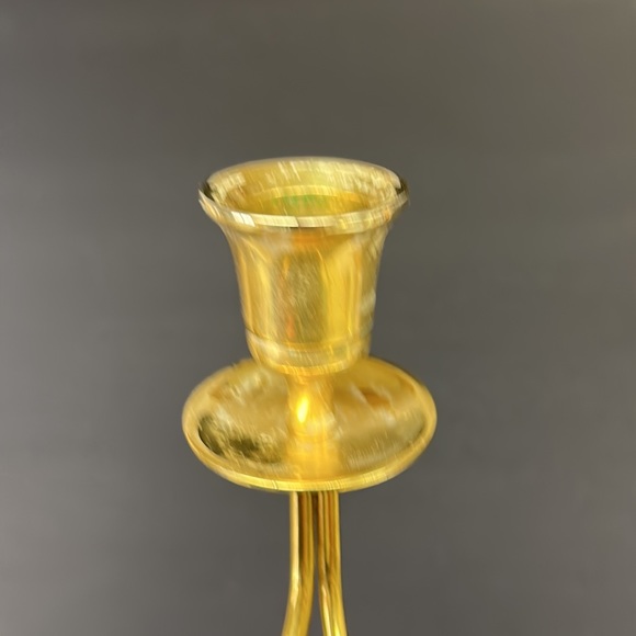 Vintage curved brass 4 way candle holder - Picture 4 of 5